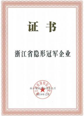 浙江省隱形冠軍企業(yè)